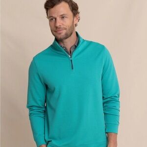 Southern Tide Men's Teal Zip-Up Sweater